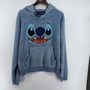 Disney Stitch Big‎ Face Fleece Hoodie Size M